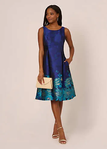 Adrianna Papell Border Jacquard Dress | Grattan