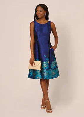 Adrianna Papell Border Jacquard Dress | Grattan