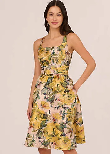 Adrianna Papell Jacquard Midi Dress | Grattan