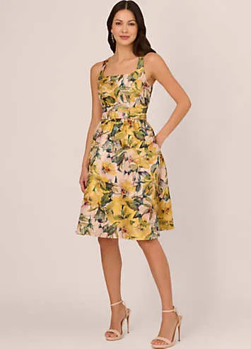 Adrianna Papell Jacquard Midi Dress | Grattan