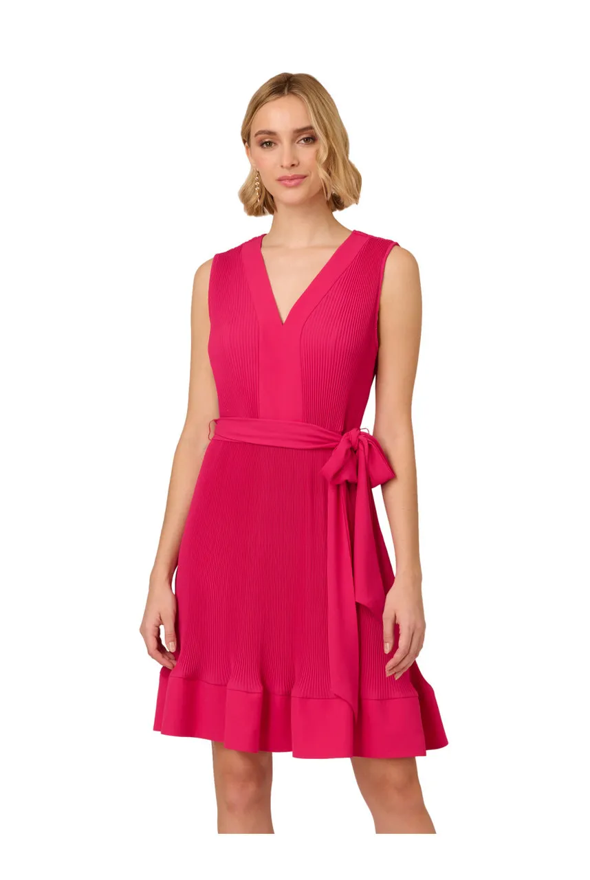 ADRIANNA PAPELL Pleated short dress 
                         
                     
                