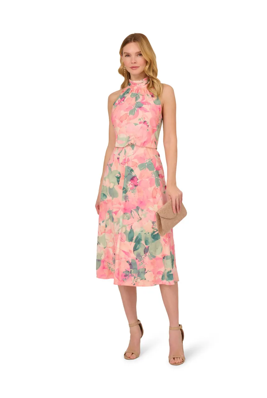 ADRIANNA PAPELL Printed midi dress 
                         
                     
                