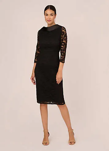 Adrianna Papell Roll Neck Sheath Dress | Kaleidoscope