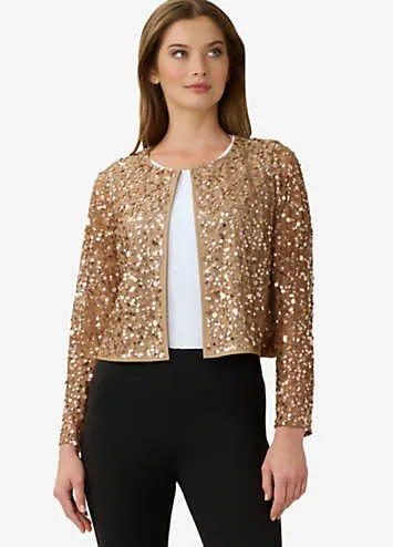 Adrianna Papell Sequin Mesh Jacket | Kaleidoscope