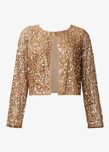 Adrianna Papell Sequin Mesh Jacket | Kaleidoscope