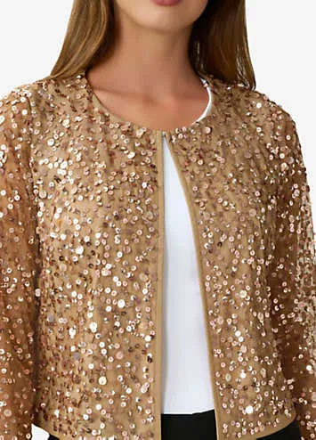 Adrianna Papell Sequin Mesh Jacket | Kaleidoscope