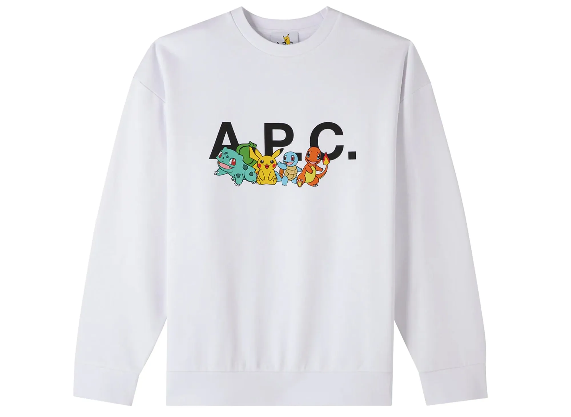 A.P.C. x Pokemon The Crew H Sweatshirt in White