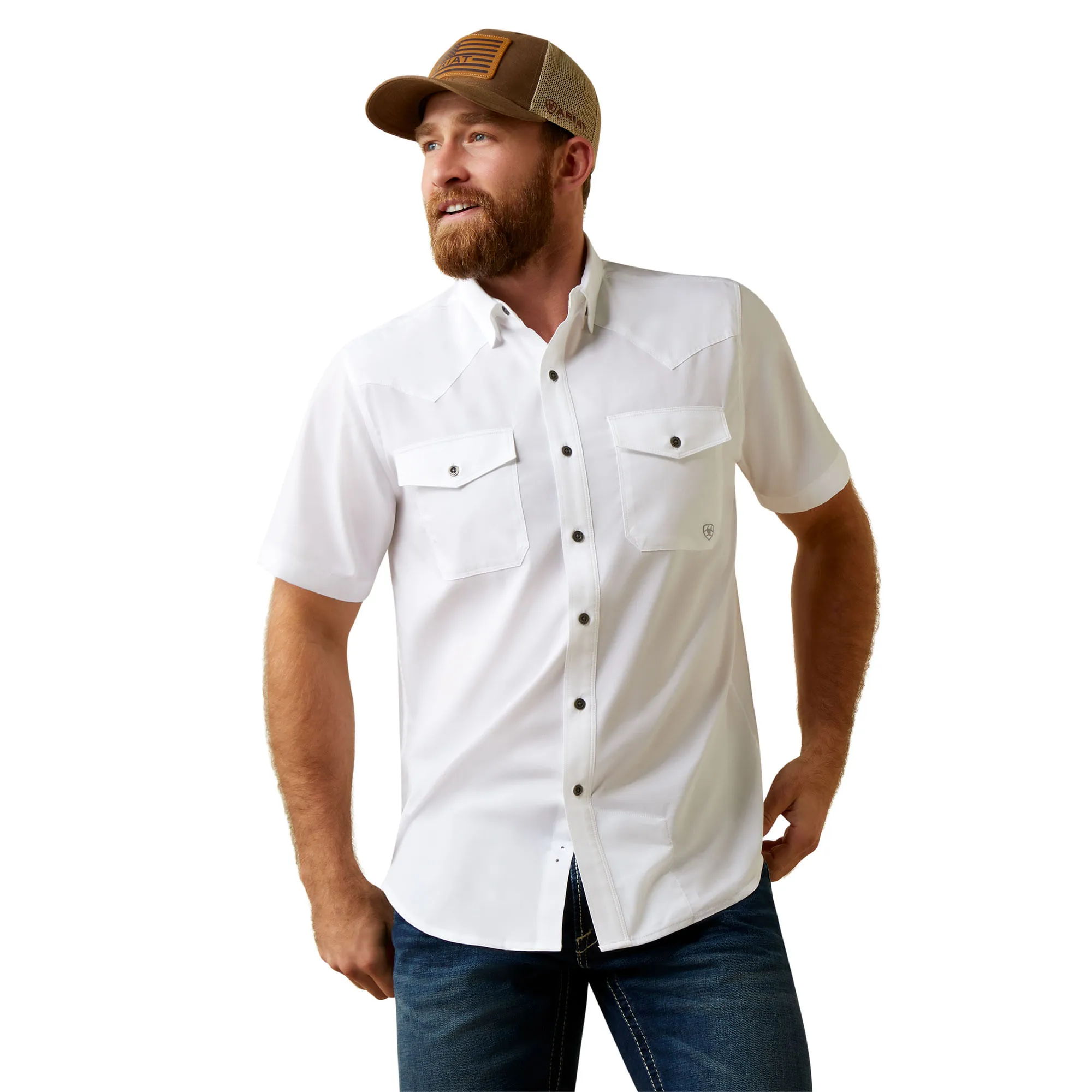 Ariat Mens VentTEK Western Fitted Short Sleeve Shirt