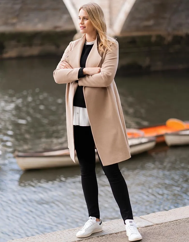 Beverly | Wool Camel Maternity Coat