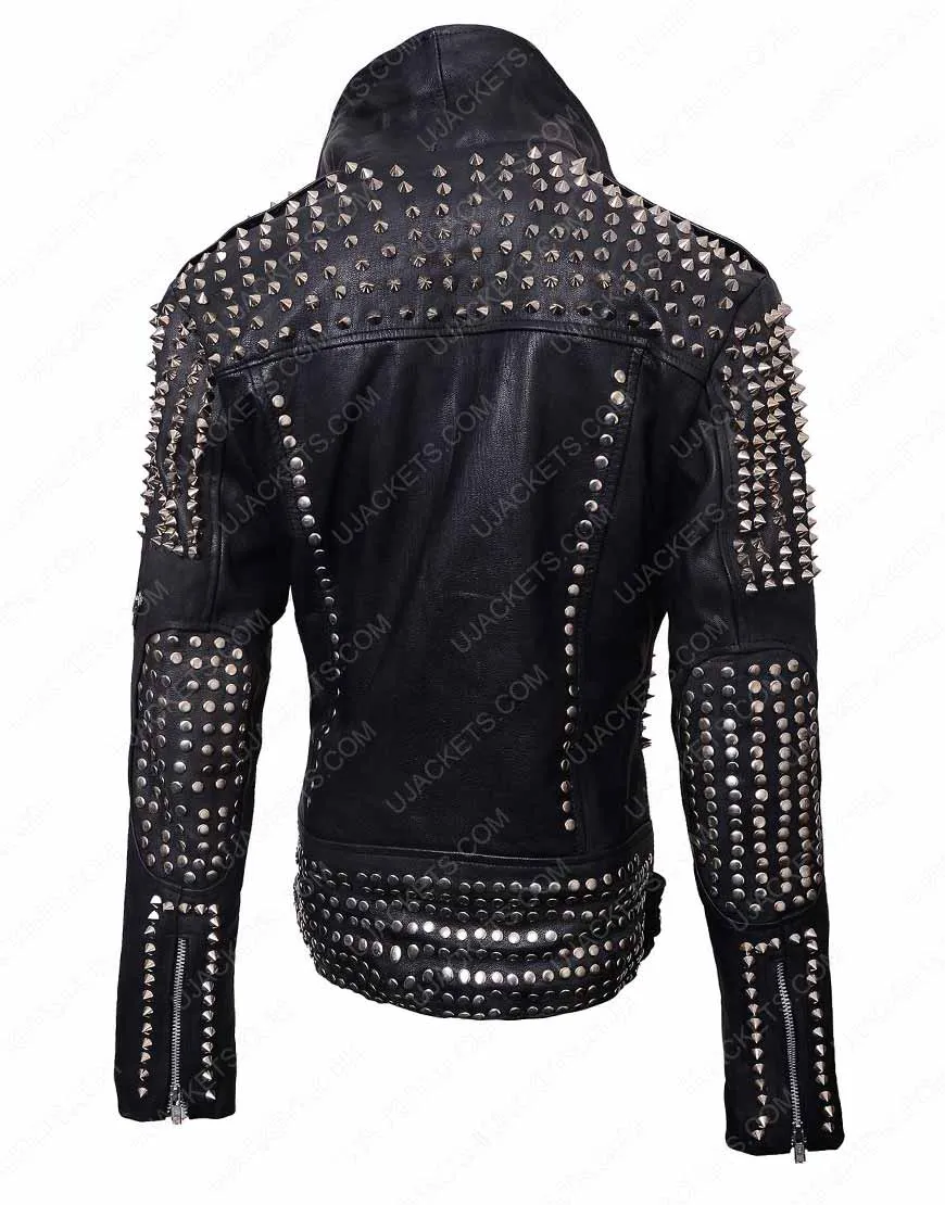 Britney Spears Till The World Ends Black Studded Leather Jacket