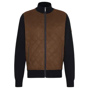 Bugatti Suede Front Zip Cardigan