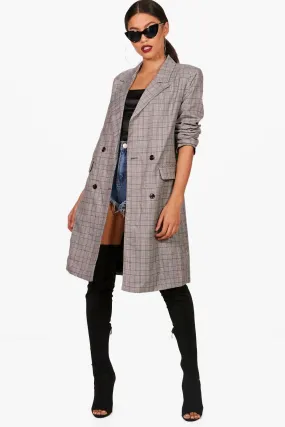 Check Duster Coat