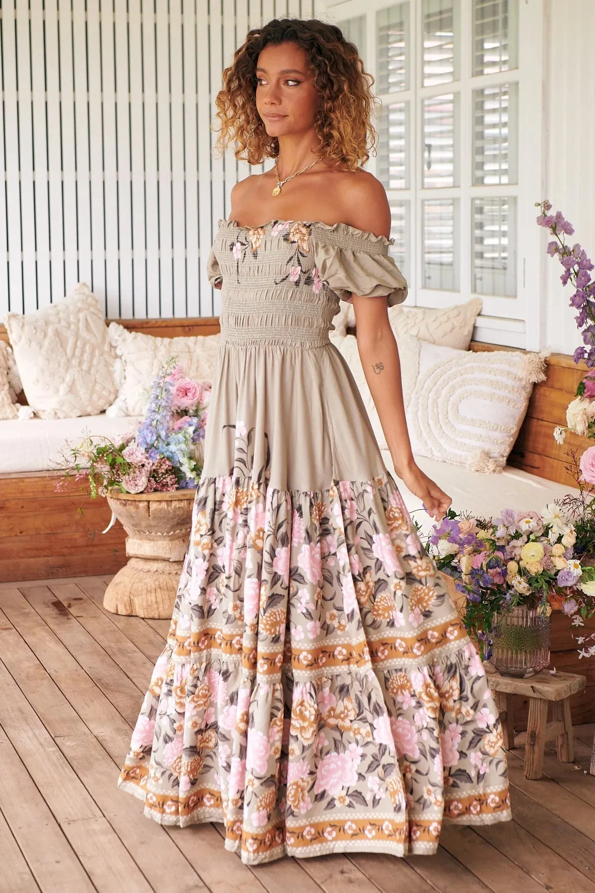 Claudette Maxi Dress Adore You print