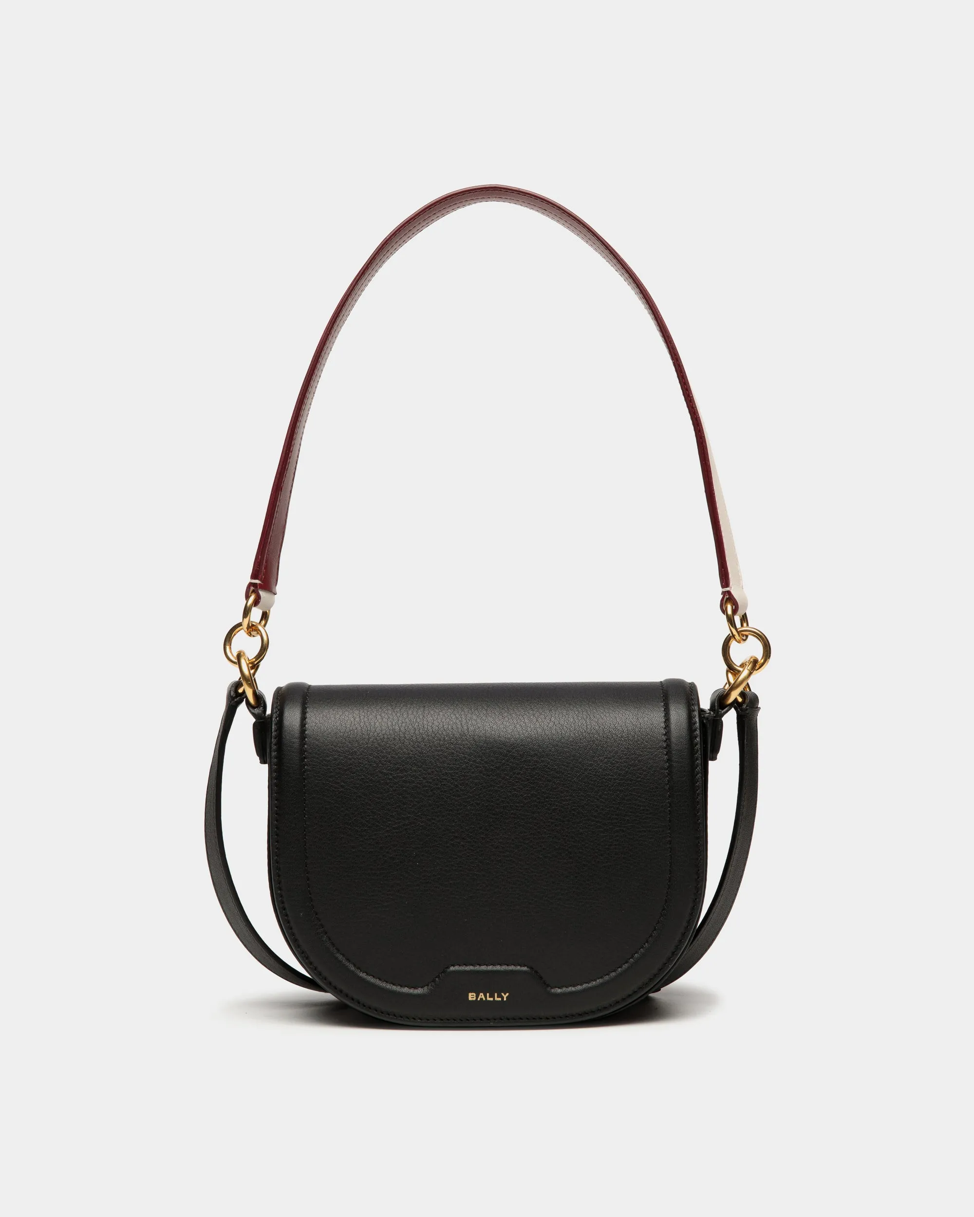 Code Crossbody Bag In Black Leather