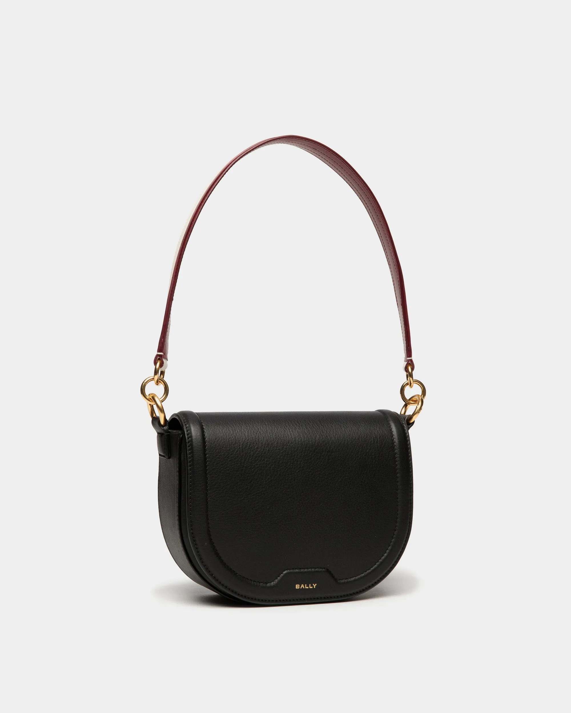 Code Crossbody Bag In Black Leather