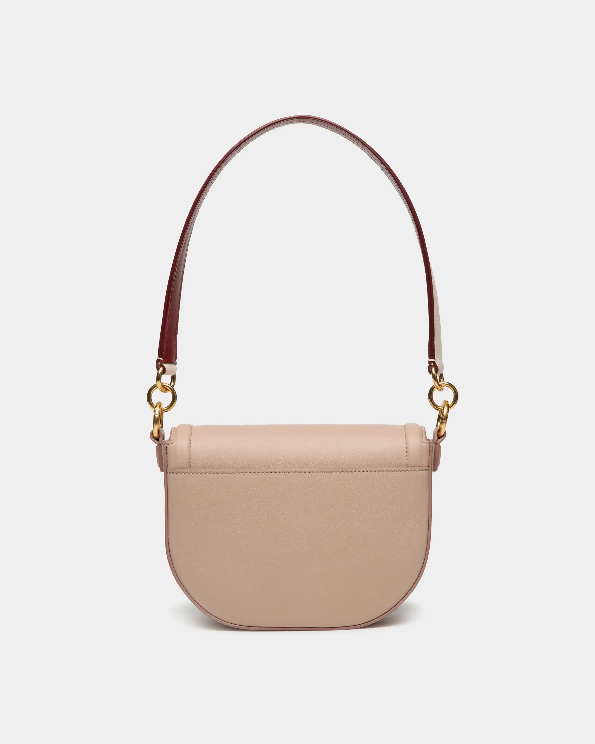 Code Crossbody Bag In Light Beige Leather