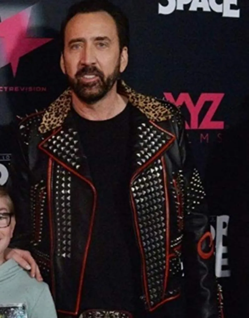 Color Out Of Space Nicolas Cage Jacket | Nathan Studded Leather Jacket