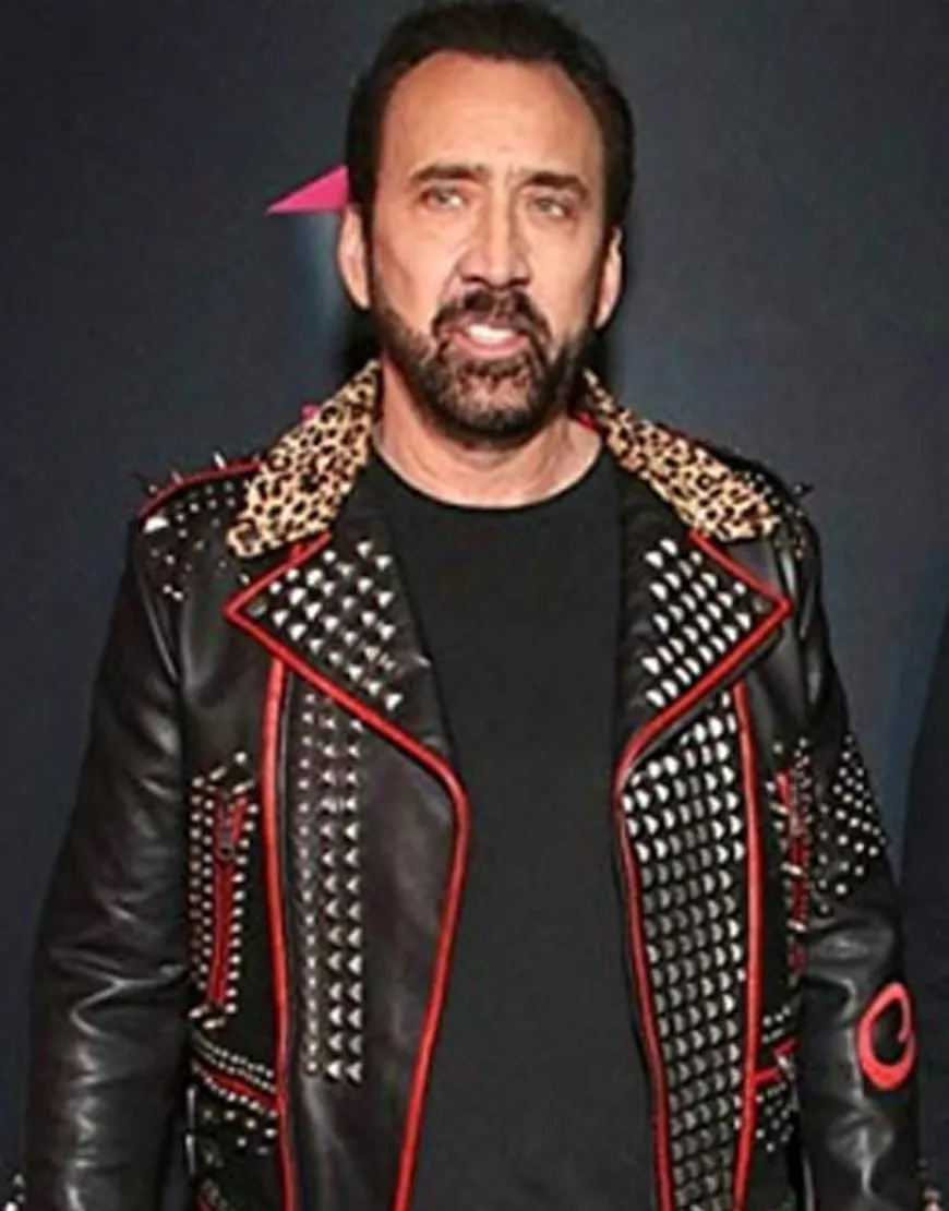 Color Out Of Space Nicolas Cage Jacket | Nathan Studded Leather Jacket