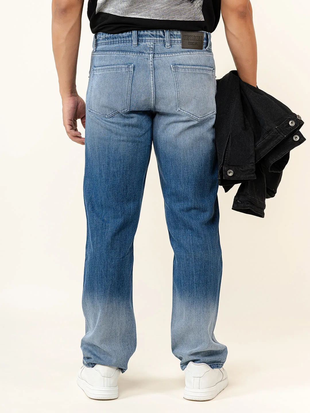 Dark Blue Straight Fit Denim Jeans