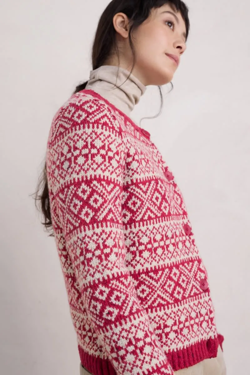 Dawson Pick Merino-Blend Fair Isle Cardigan