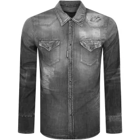 DSQUARED2 Classic Western Denim Shirt Black