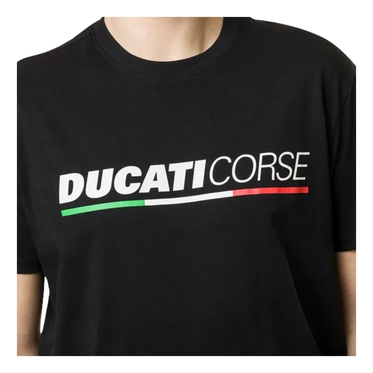 Ducati MEN'S DC24MA04 T-Shirt Uomo con Stampa Nera