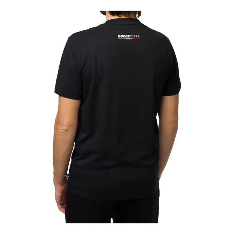 Ducati MEN'S DC32MA03 T-Shirt Uomo con Logo Nera