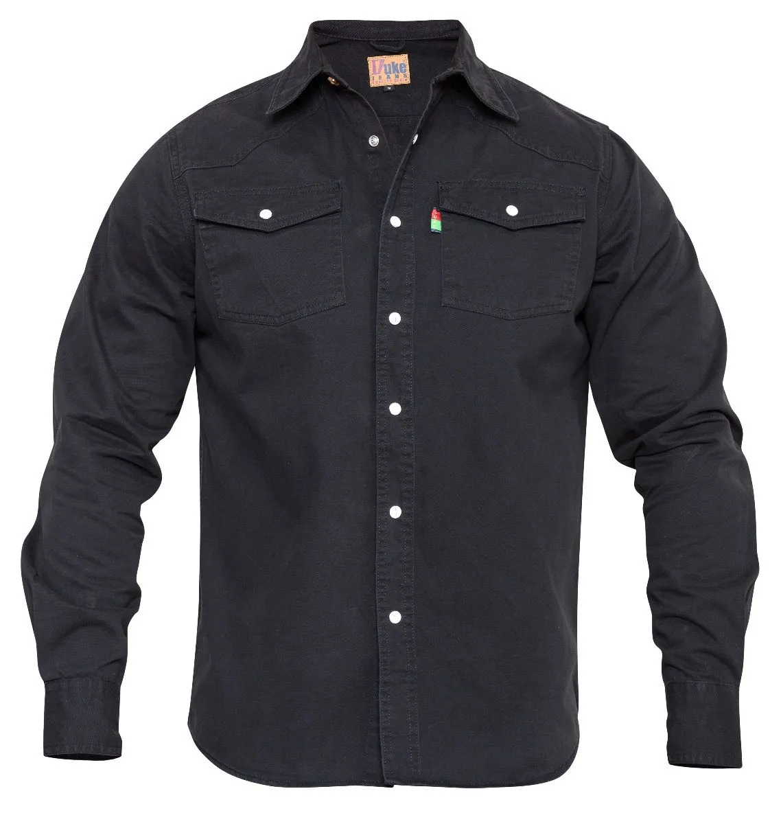 Duke Kingsize Big Western Denim Shirt Black Regular Fit