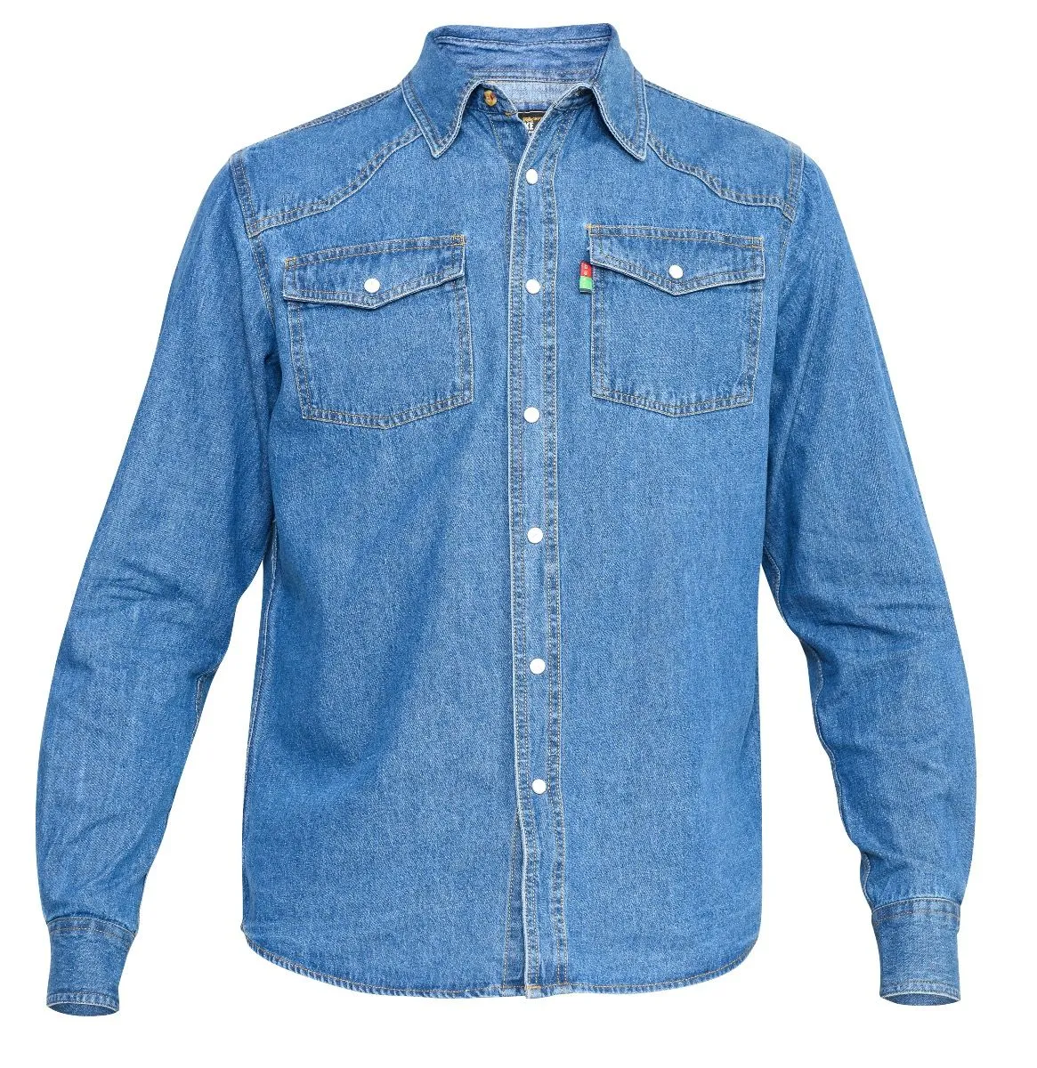 Duke Kingsize Big Western Denim Shirt Blue Regular Fit