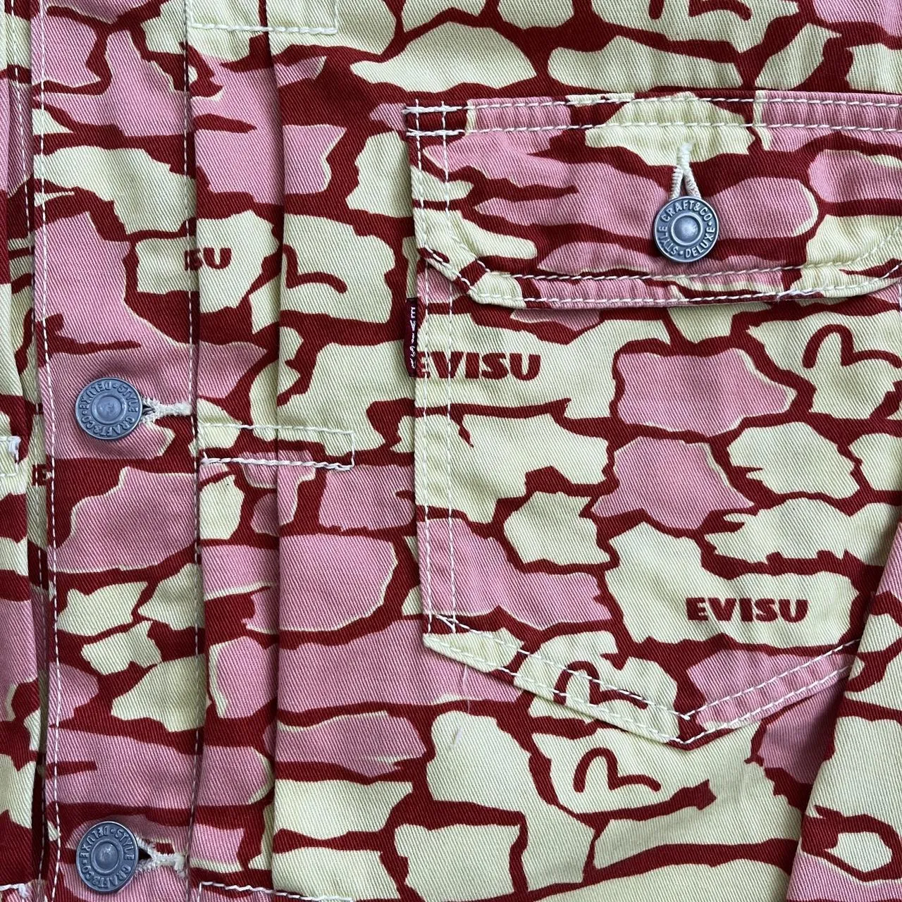 Evisu Ishigaki Camo Trucker Jacket