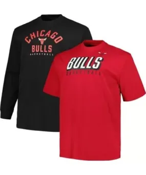 Fanatics Men's NBA Fanatics Chicago Bulls Big & Tall Short Sleeve & Long Sleeve T-Shirt Set