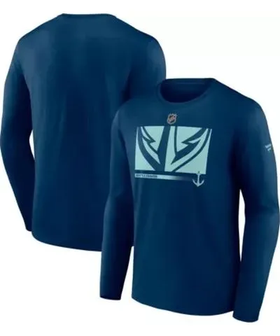 Fanatics Men's NHL Deep Sea Seattle Kraken Authentic Pro Core Collection Secondary Long Sleeve T-Shirt