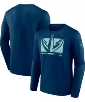 Fanatics Men's NHL Deep Sea Seattle Kraken Authentic Pro Core Collection Secondary Long Sleeve T-Shirt