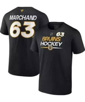 Fanatics Men's NHL Fanatics Brad Marchand Authentic Pro Prime Name & Number T-Shirt