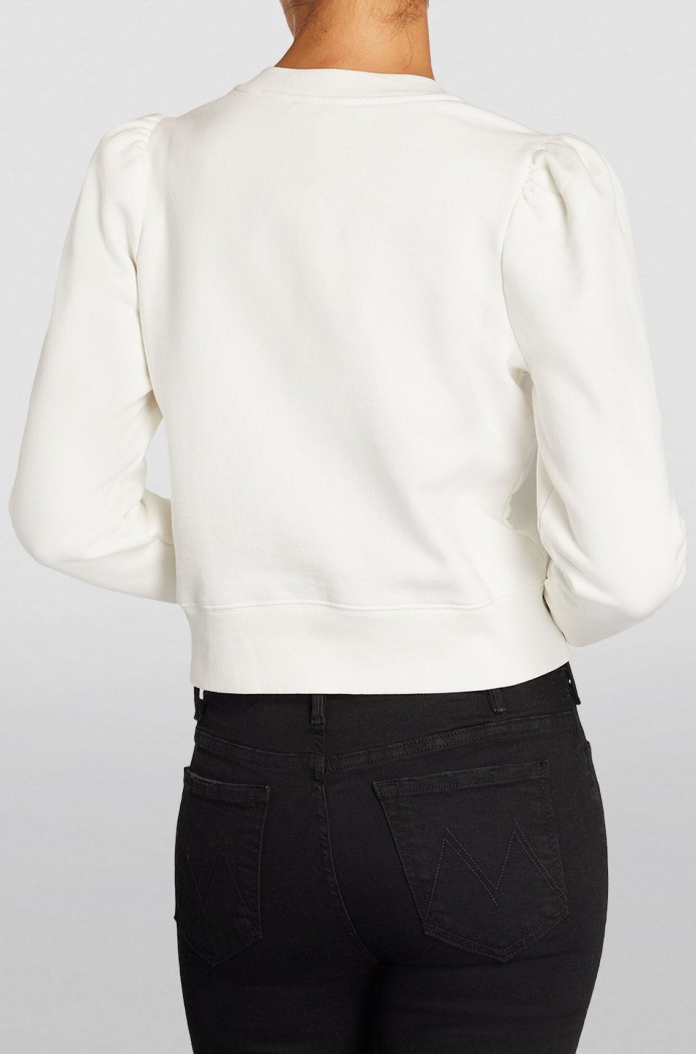 Femme Henley Sweatshirt in White