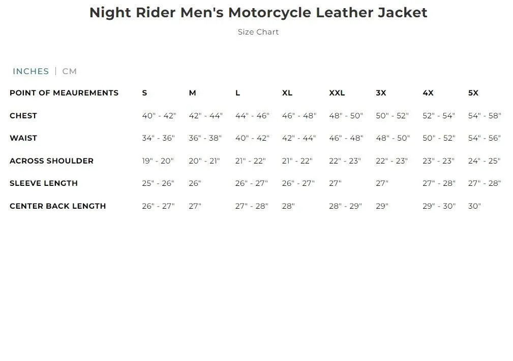 First Mfg Mens Night Rider Vented Leather Motorcycle Jacket