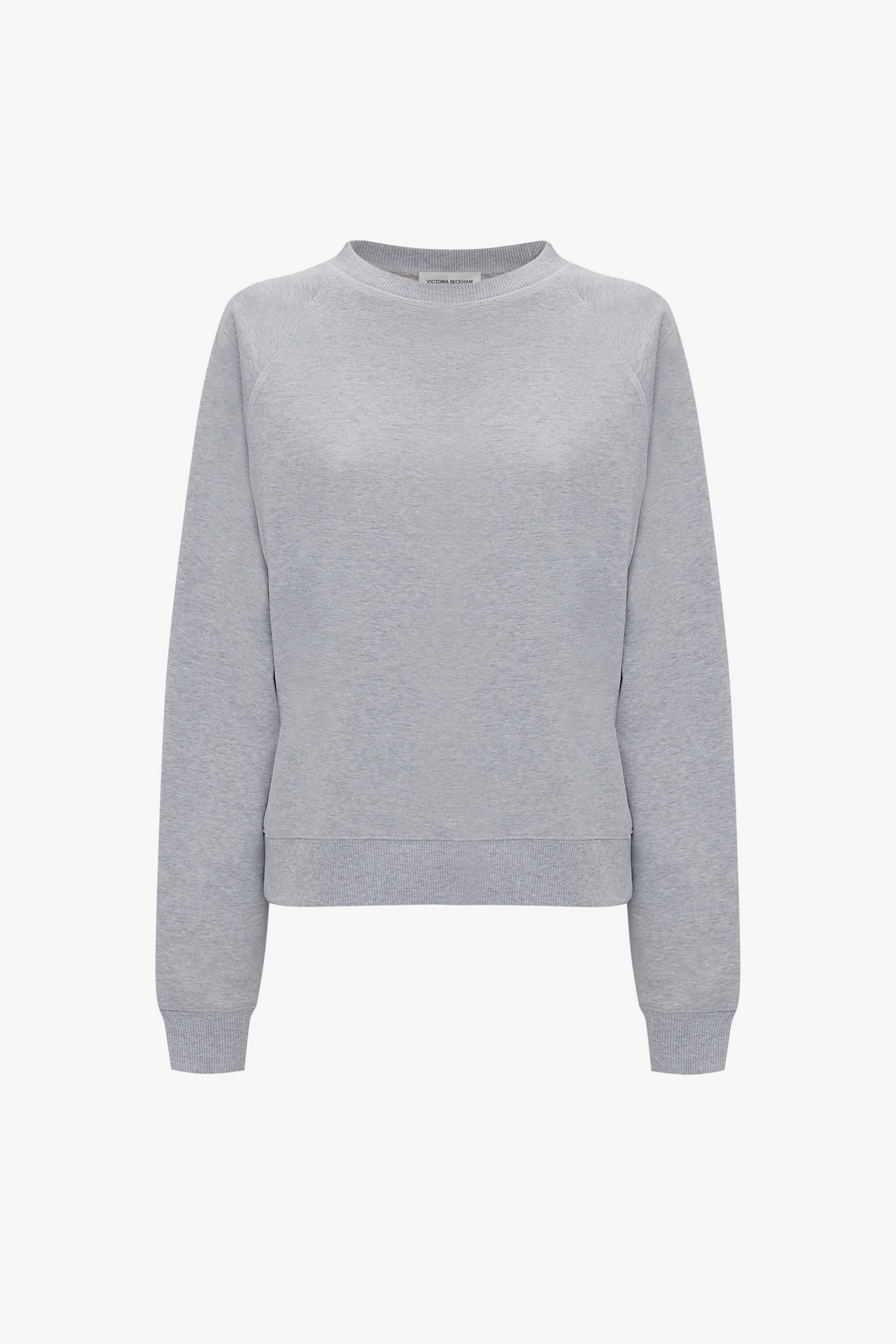 Football Sweatshirt In Grey Marl