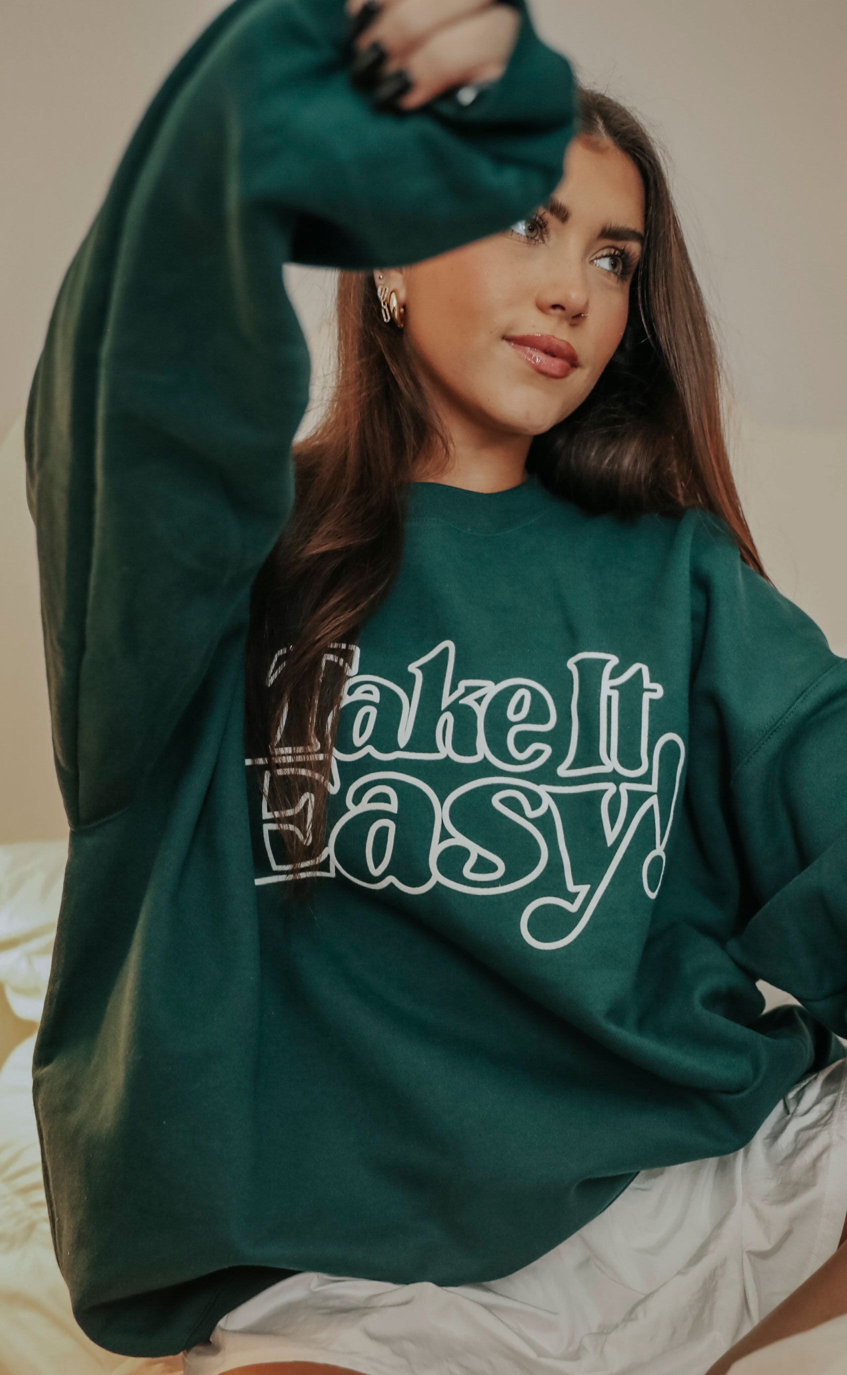 friday + saturday: take it easy sweatshirt