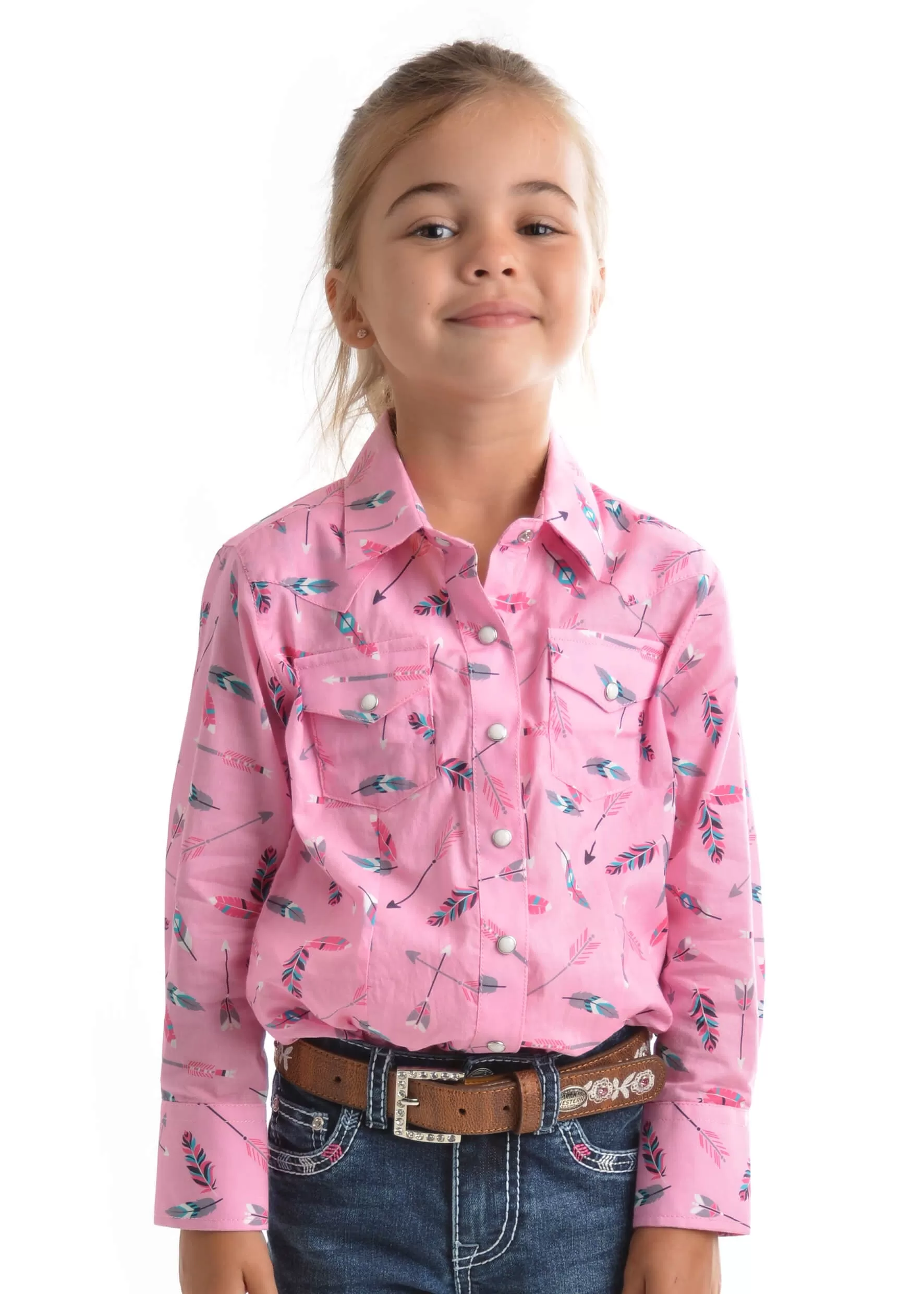 Girl's Pure Western Lillian Print L/S Shirt