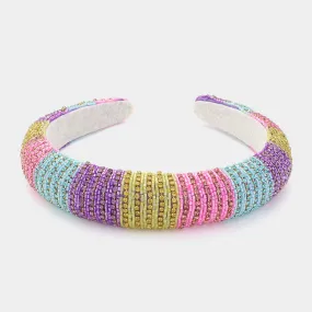 iLLASPARKZ Easter Color Stone Embellished Seed Beaded Headband