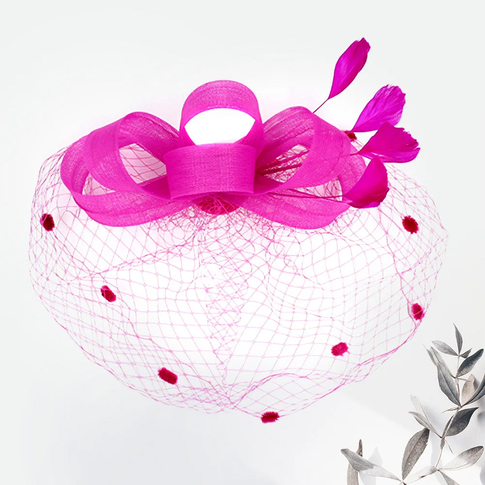 iLLASPARKZ Feather Mesh Bow Fascinator / Headband