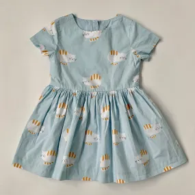 Jacadi Blue Cat Print Dress: 3 Years