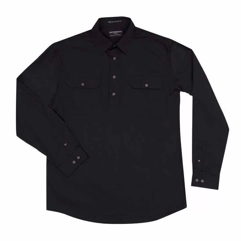 Just Country Cameron 1/2 Button Shirt Men's Black