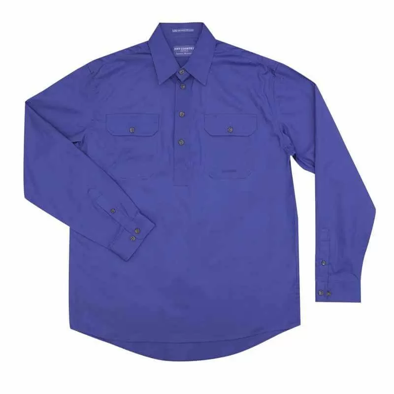 Just Country Cameron 1/2 Button Shirt Men's Blue