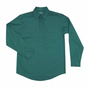 Just Country Cameron 1/2 Button Shirt Men's Dark Green