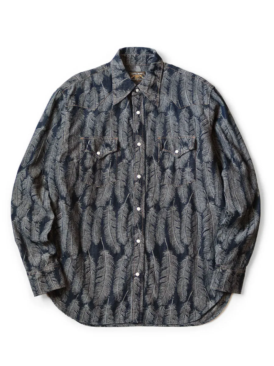 Kapital 5oz Magpie Denim Husky Western Shirt (long sleeve)