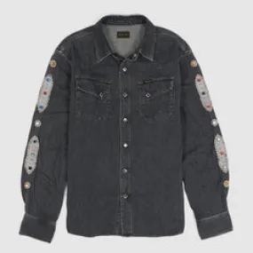 Kapital Kountry Western Shirt Black Denim 8oz. (Studs Remake)