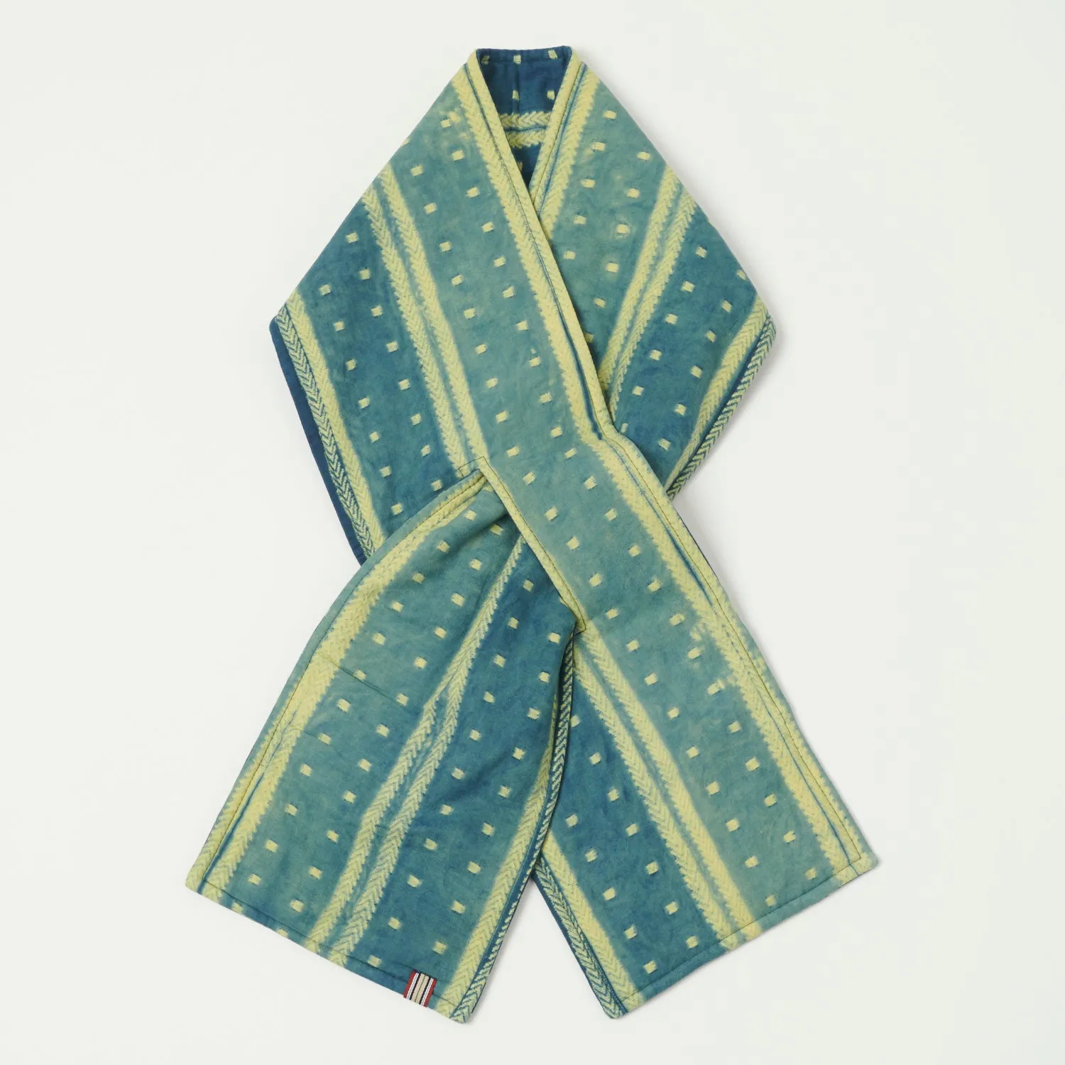 Kardo Quilted Football Scarf - Shibori Green