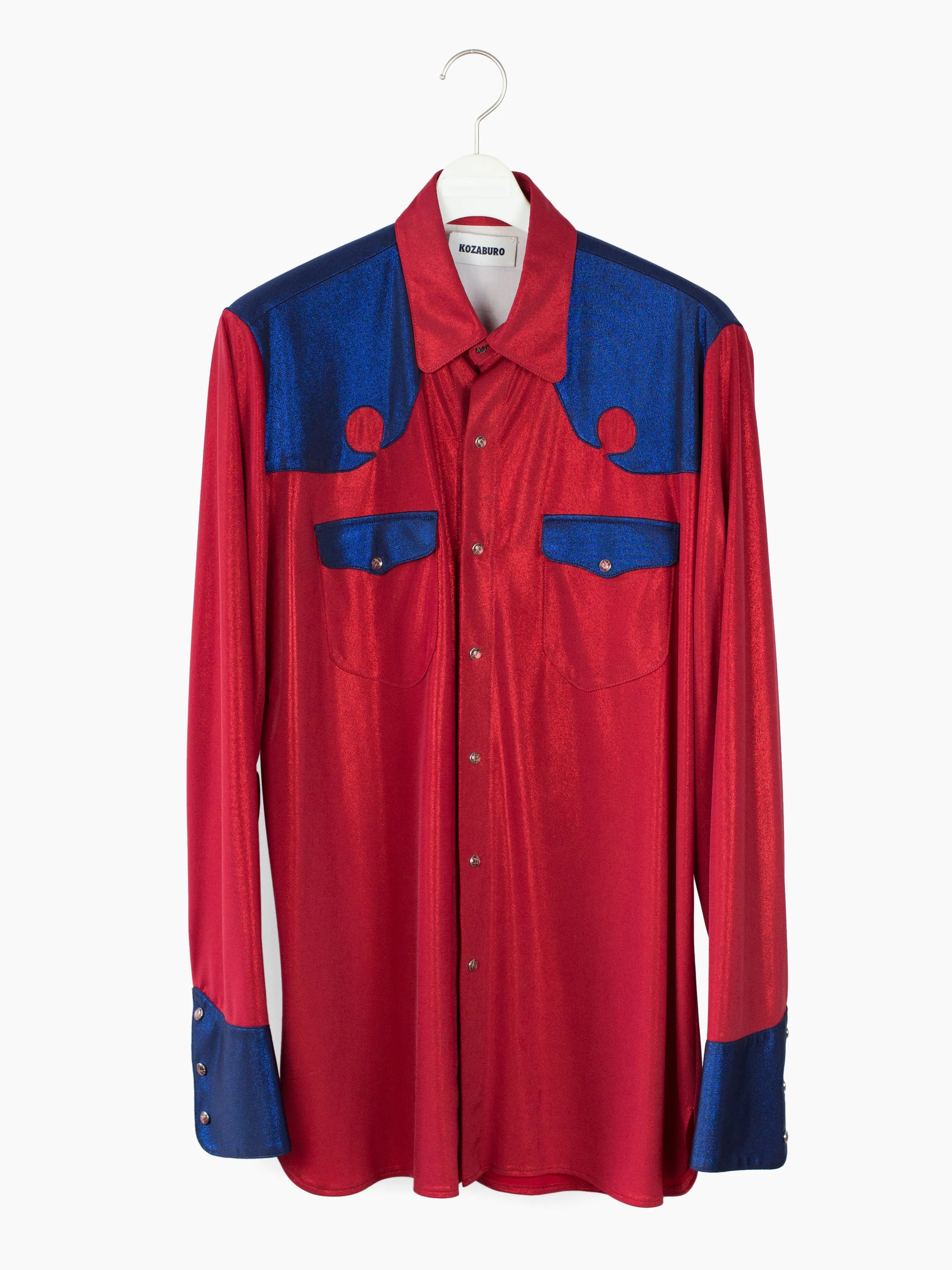 Kozaburo AW18 Lurex 2-Tone Western Shirt