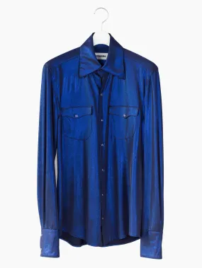 Kozaburo AW18 Lurex Slim Western Shirt